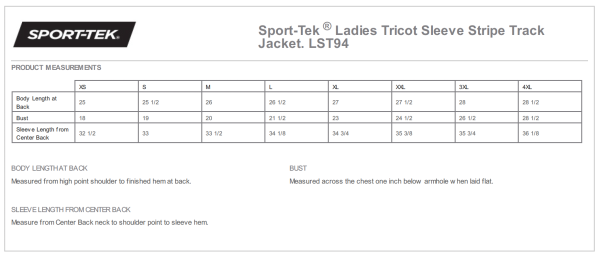 Sport-Tek ® Adult Ladies Tricot Sleeve Stripe Track Jacket - Image 3